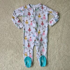 Posh Peanut “Noel” Footie Ruffled Zippered One Piece